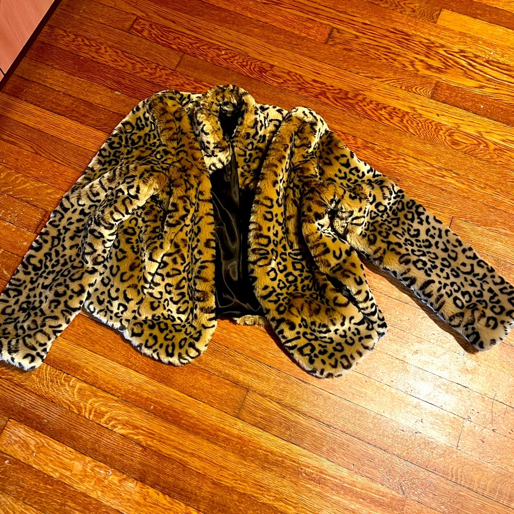 Ralph Lauren Faux Fur Leopard jacket- size XL